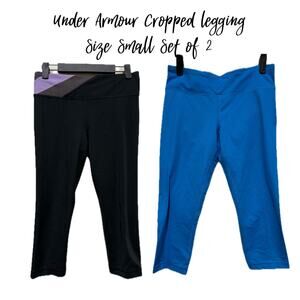 Under Armour Set of 2 Cropped Legging Size Small